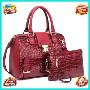 Vegan Leather Barrel Tote with Adjustable Strap, 12" Work Bag